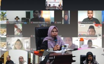 Rapat Koordinasi Divisi Pencegahan, Partisipasi Masyarakat, dan Hubungan Masyarakat (Humas) bersama Bawaslu Kabupaten/Kota se-Provinsi Kepulauan Riau secara daring melalui Zoom Meeting, Jumat (3/7/2026).