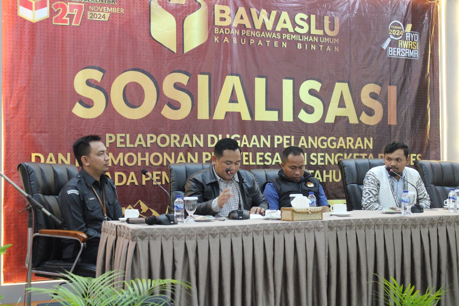 Bawaslu Kepri Hadir Menjadi Pembicara pada Sosialisasi Pelaporan Dugaan Pelanggaran