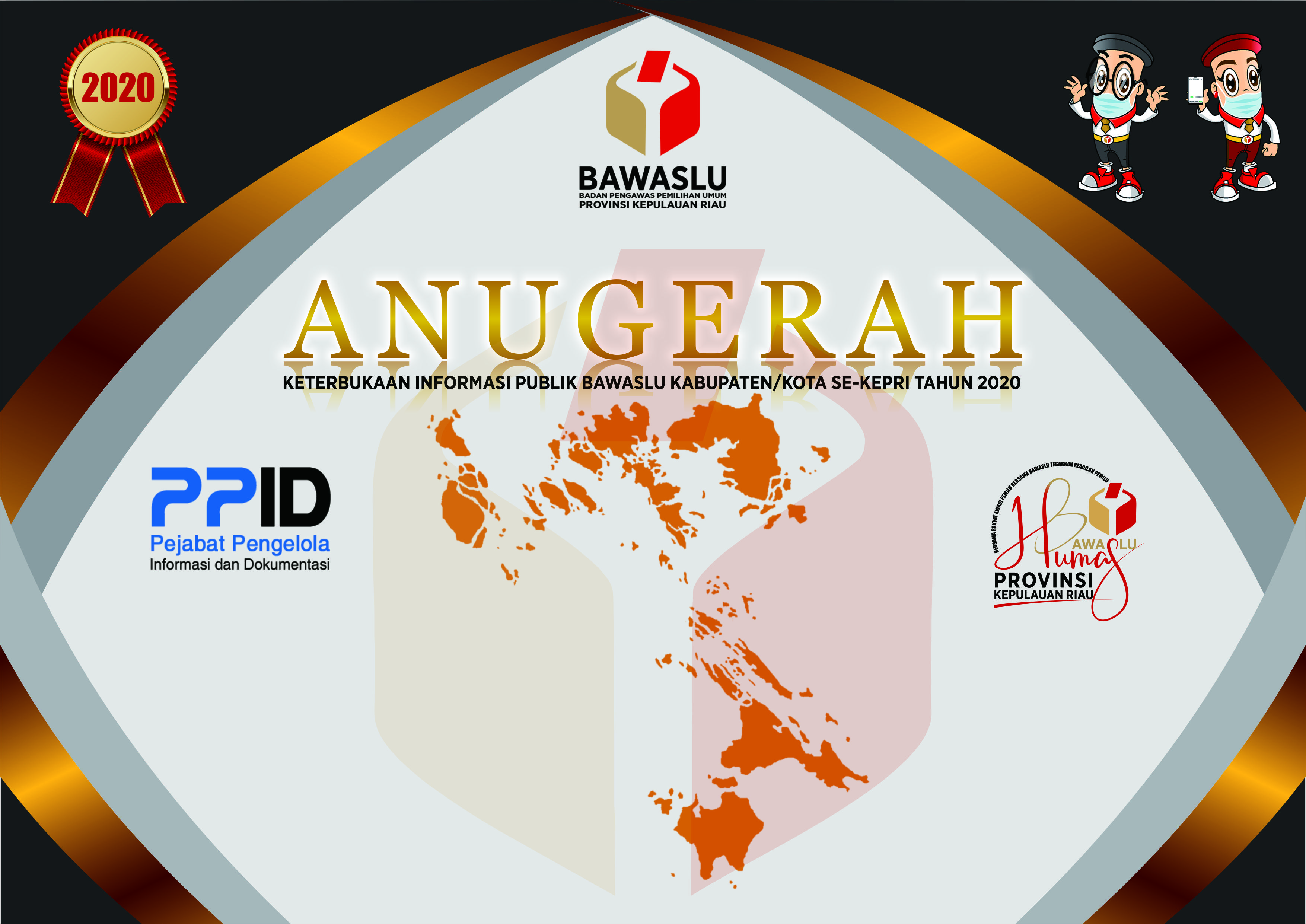 BAWASLU KEPRI UMUMKAN ANUGERAH KETERBUKAAN INFORMASI PUBLIK BAGI BAWASLU KAB/KOTA SE-KEPRI