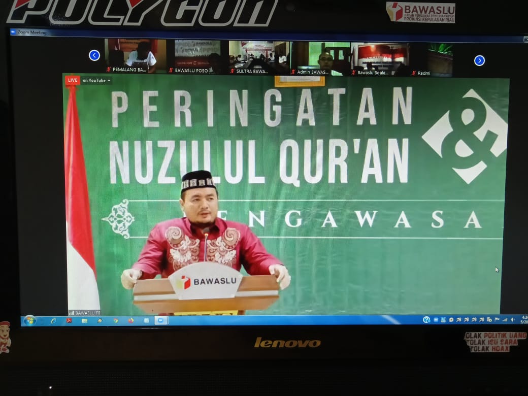 Peringatan Nuzulul QurÃ¢â‚¬â„¢an dan Khataman Tadarus Pengawasan Pemilu Tahun 1441 H