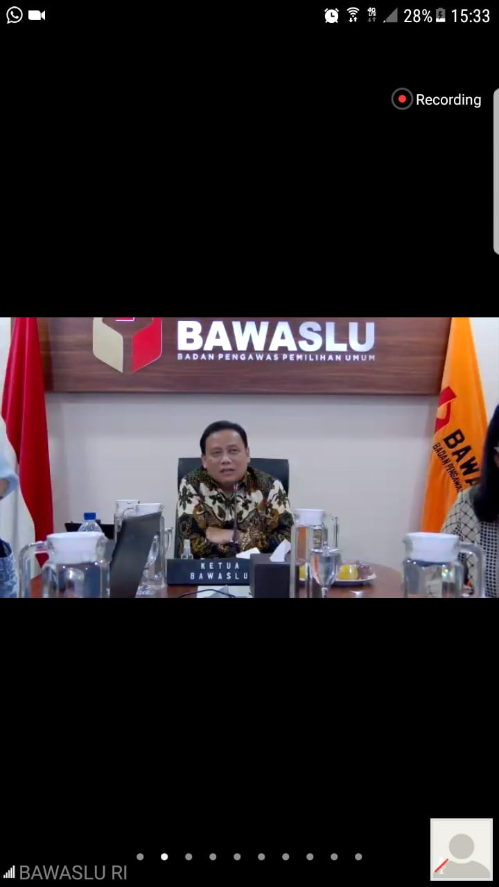 Bimtek Penyusunan Modul Panwascam Dan Panwaslu Kelurahan/Desa Saat Pandemi Covid-19