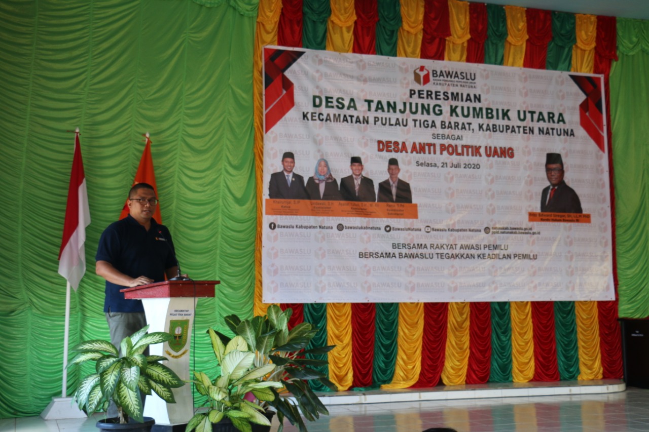 Resmikan Desa Anti Politik Uang,Fritz Harapkan Dapat Memacu Semangat Masyarakat Menolak Politik Uang