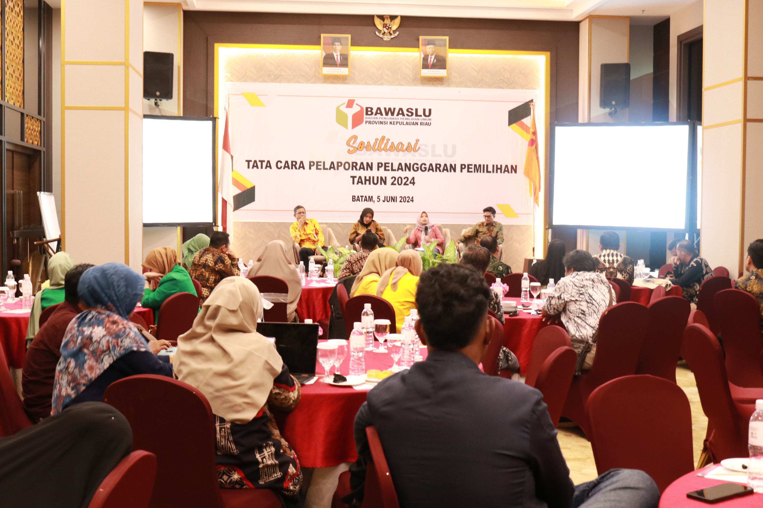 Sosialisasi Tata Cara Pelaporan Pelanggaran Pemilihan Tahun 2024 Digelar Bawaslu Kepri