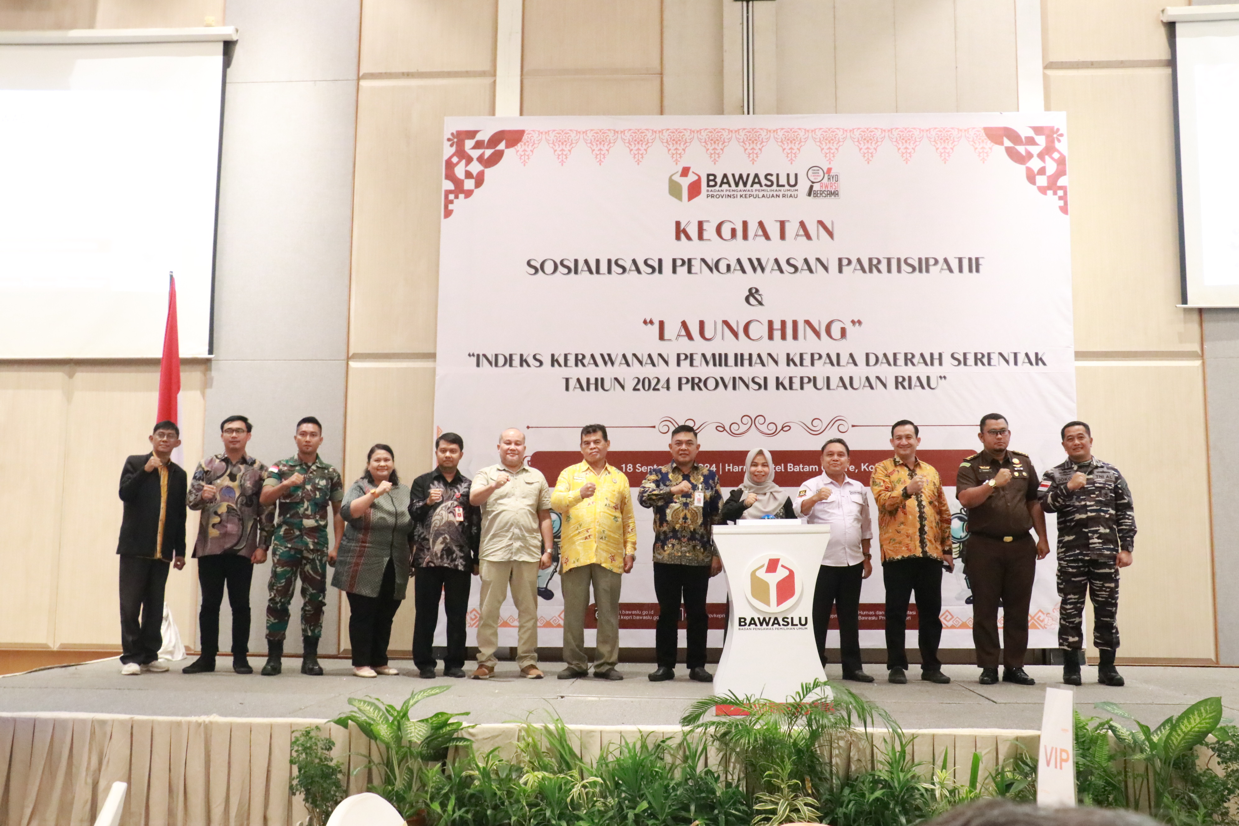 Selain Sosialisasi Pengawasan Partisipatif, Bawaslu Kepri Juga Meluncurkan IKP Kepala Daerah 2024