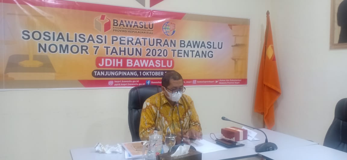 Bawaslu Kepri Sosialisasikan Perbawaslu Nomor 7 Tahun 2020 Tentang JDIH Bawaslu