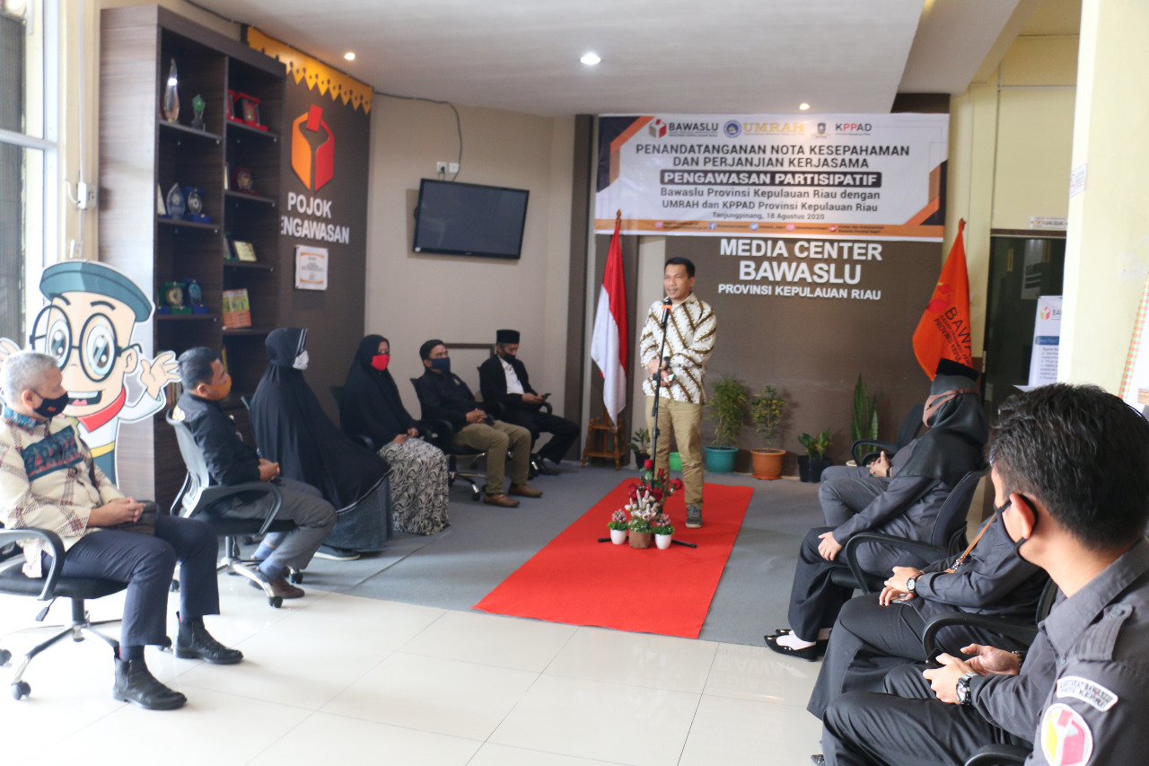 Bawaslu Kepri Kembali Laksanakan MoU dan Perjanjian Kerjasama Pengawasan Partisipatif