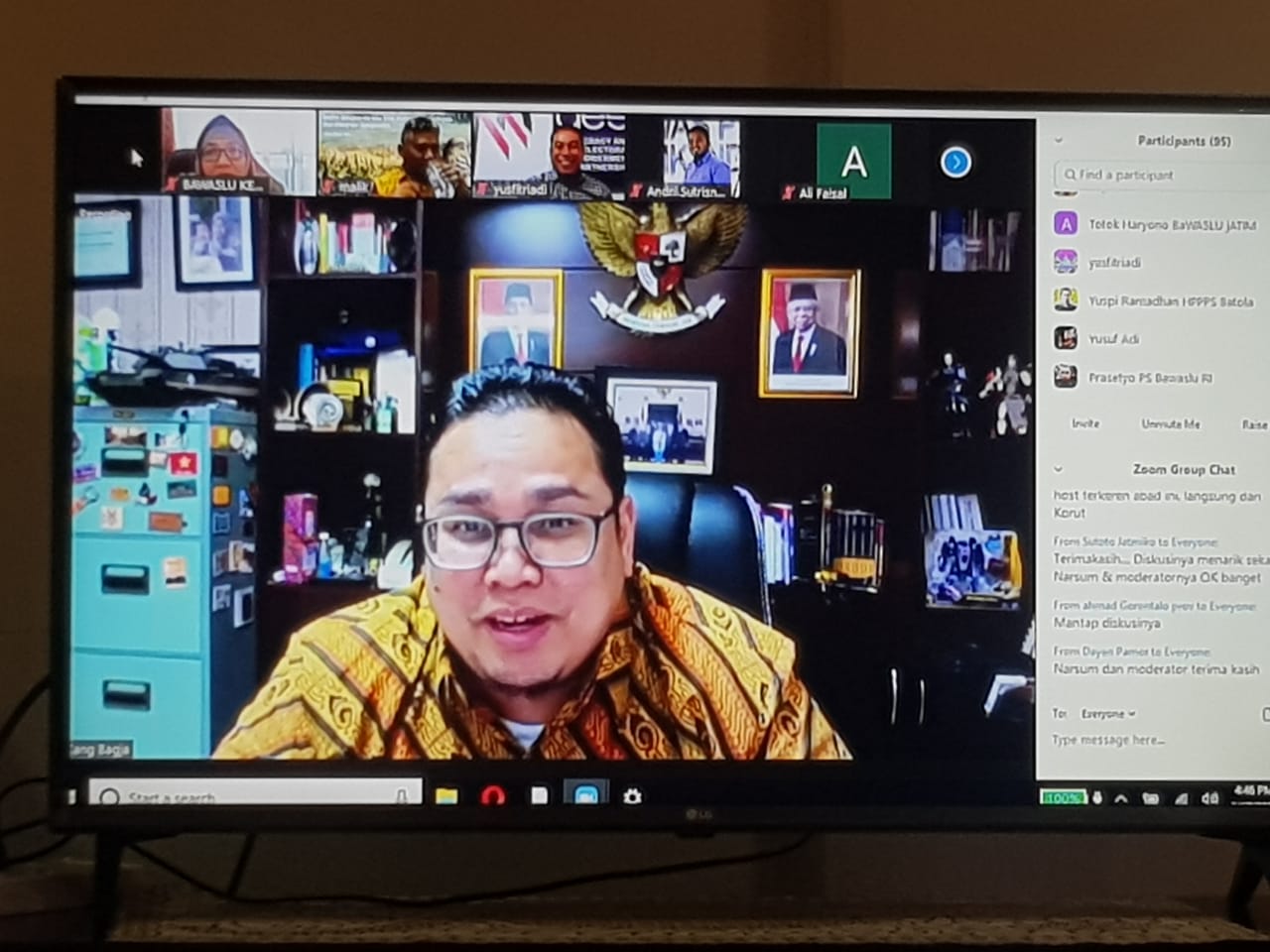 Bawaslu Kepri Ikuti Rapat Koordinasi Nasional Penyelesaian Sengketa Bawaslu RI