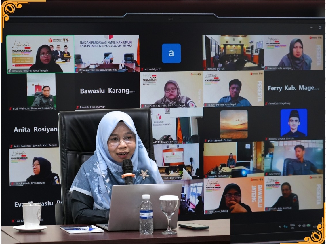 Bahas Kerawanan & Strategi Pengawasan di Daerah Kepulauan, Anggota Kepri Jadi Narasumber Literasi Pojok Pengawasan Vol. 9 yang di selenggarakan Bawaslu Jawa Tengah