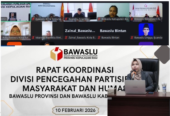 Rapat Koordinasi Divisi Pencegahan Partisipasi Masyarakat dan Humas  bersama Bawaslu Kbaupaten/Kota