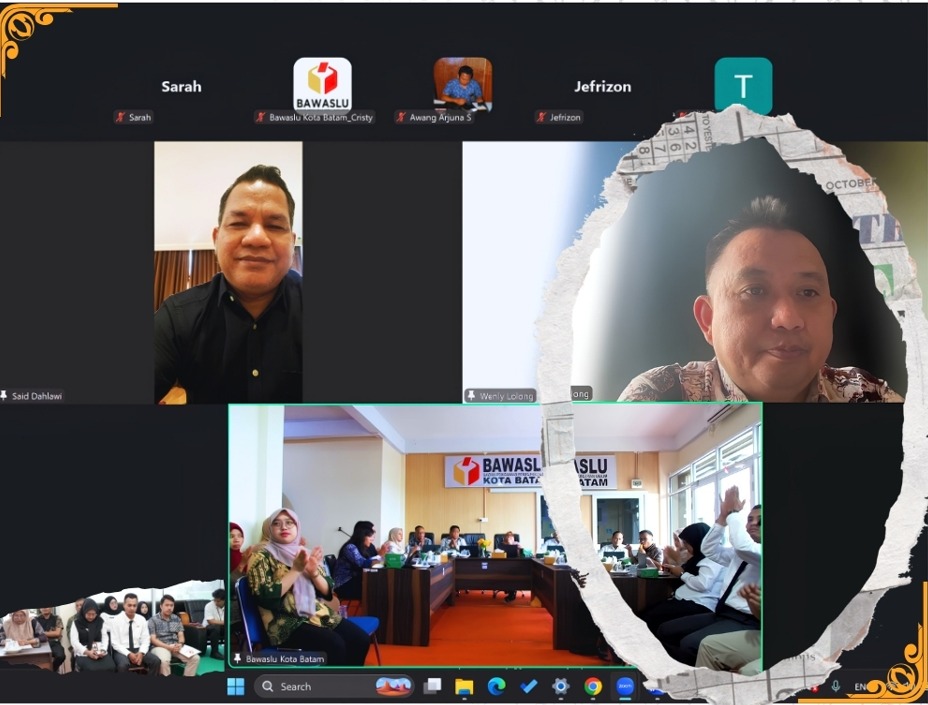 Anggota Bawaslu Kepri, Said Abdullah Dahlawi, sebagai narasumber pada Rapat Pembinaan SDM Pengawas dan Kesekretariatan yang diselenggarakan Bawaslu Kota Batam di Ruang Rapat Kantor Bawaslu Kota Batam, Kamis (30/7/2026).