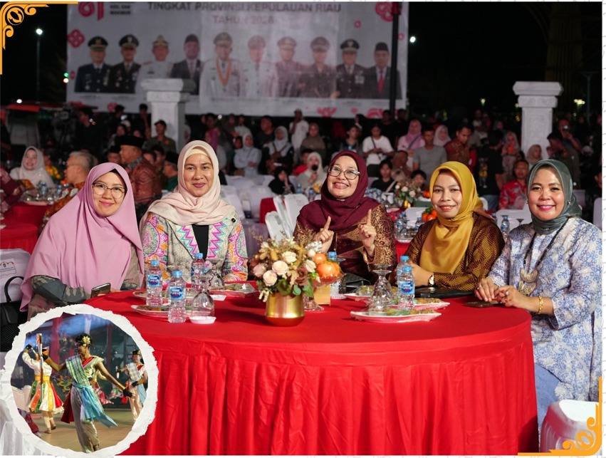 Anggota Bawaslu Provinsi Kepulauan Riau, Maryamah, menghadiri Malam Ramah Tamah dan Hiburan Rakyat dalam rangka memperingati Hari Ulang Tahun (HUT) ke-81 Kemerdekaan Republik Indonesia tingkat Provinsi Kepulauan Riau, Minggu malam (17/8/2026).