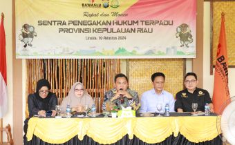 Bawaslu Kepri Gelar Rapat dan Monev Sentra Gakkumdu di Lingga, Pastikan Kesiapan Pilkada Mendatang