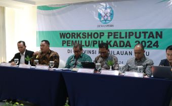Workshop Peliputan Pemilu/Pilkada 2024, Ketua Bawaslu Kepri Hadir Sebagai Pembicara