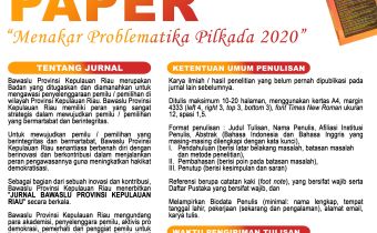 Call For Paper dengan Tema Menakar Problematika Pilkada 2020