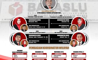 Siaran Pers : Susunan Penanggung Jawab Divisi & Koordinator Wilayah Bawaslu Provinsi Kepulauan Riau