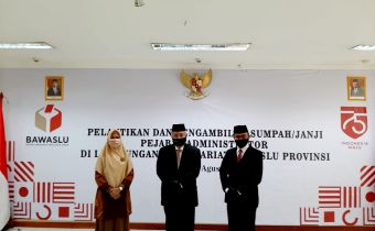 Sekjen Bawaslu RI Lantik Kabag Administrasi Bawaslu Kepri