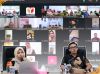 anggota bawaslu kepri Dr. Maryamah, M.Pd.I dan Kabag Pengawasan dan humas Bawaslu kepri dalam kegiatan Evaluasi Pelaksanaan Pendidikan Pengawas Partisipatif (P2P) se-Provinsi Kepulauan Riau secara daring melalui Zoom Meeting, Kamis (10/9/2026)